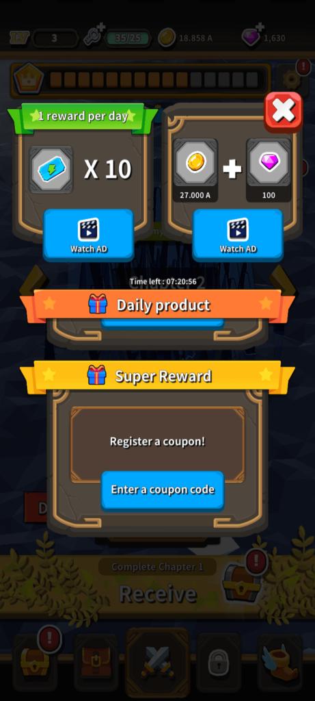 Press the "Enter a coupon code" button. 