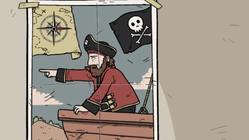Плакат капитана пиратов